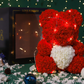 Frendorf | Valentinstag Geschenk Rose Bär Ewige Blume Rose Teddybär PE Schaum Bär 25cm Valentinstag