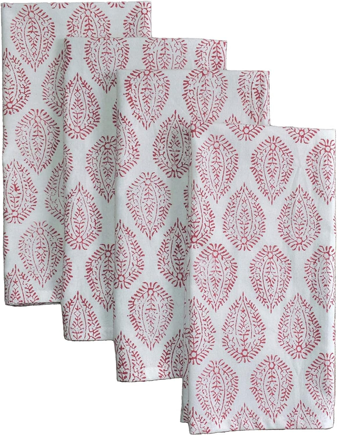 Frendorf | ATOSII 'Kohinoor' Heimwäsche 100% Baumwolle Stoffservietten - 20 X 20 Zoll (Weiß) Übergroße DINNER-SERVIETTEN - Set von 4 - Handgefertigt mit Goldsatinrand - Weiche Servietten perfekt zum Verschenken