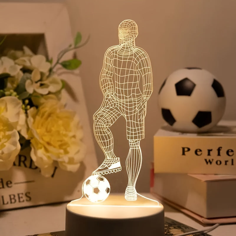 Fußballer 3D Lampe – Für eine sportliche Atmosphäre