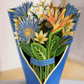 Kunstoff Pop-up Blume | Inkl. Gratis Geschenkkarten - Faire