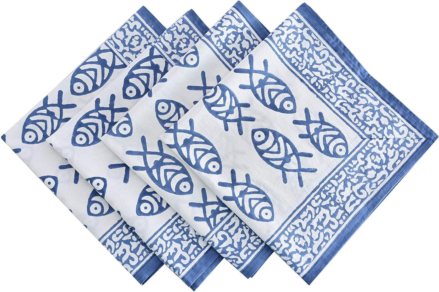 Frendorf | ATOSII 'Kohinoor' Heimwäsche 100% Baumwolle Stoffservietten - 20 X 20 Zoll (Weiß) Übergroße DINNER-SERVIETTEN - Set von 4 - Handgefertigt mit Goldsatinrand - Weiche Servietten perfekt zum Verschenken