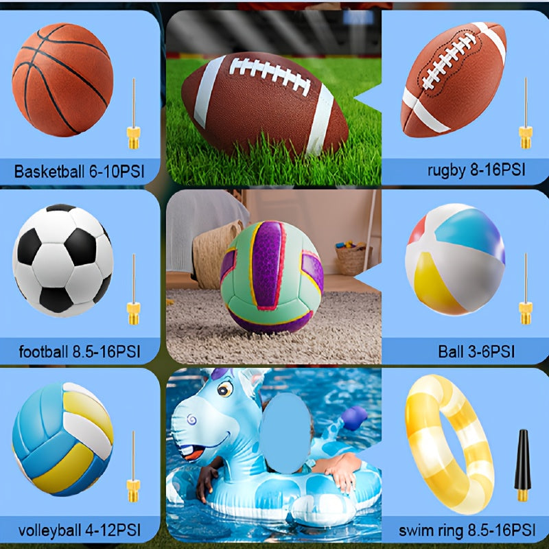 Frendorf | Automatische Ballpumpe 20 PSI – Schnell und bequem für verschiedene Sportbälle