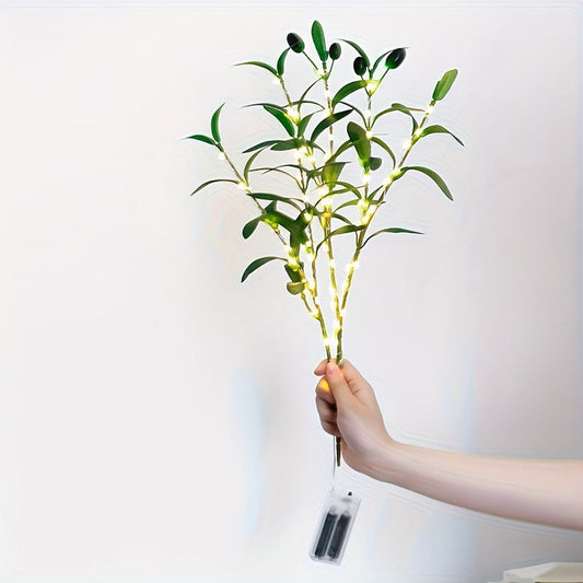 Beleuchteter Olivenbaum LED Lampe – Modernes Dekor für festliche Anlässe, Hochzeiten, Geburtstage und Partystimmung, ideal für Esstisch, Schrank oder Café-Dekor