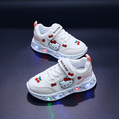 Frendorf | Glühende Hello Kitty Sneakers – Atmungsaktive und gefütterte süße Schuhe