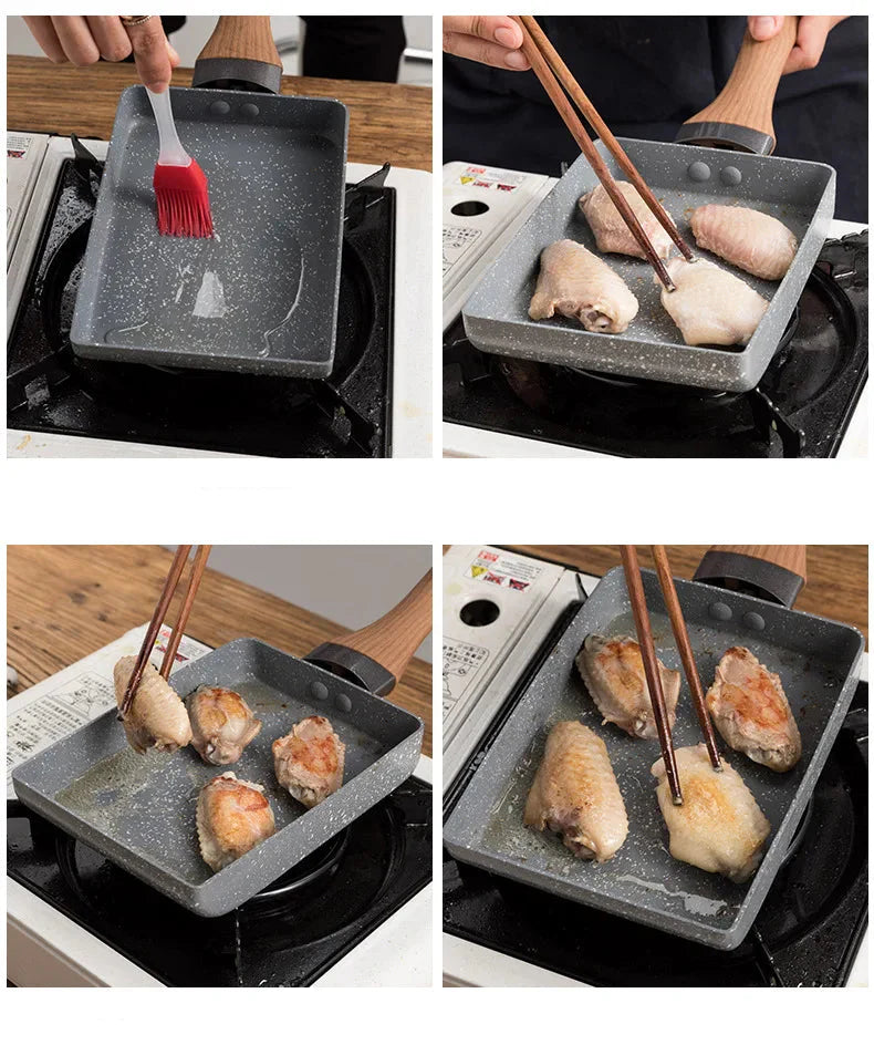 Antihaft Bratpfanne Tamagoyaki Omelette Eierpfanne Kochstelle Gasherd