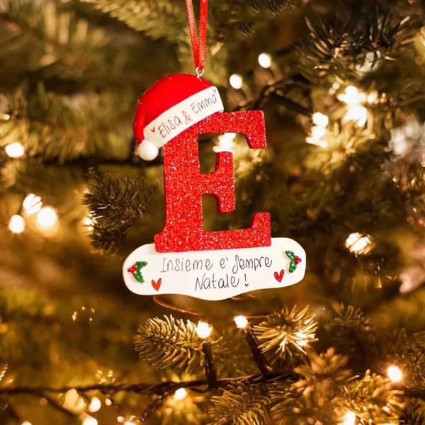 Frendorf | Personalisierte Weihnachts 24 Buchstaben Ornamente