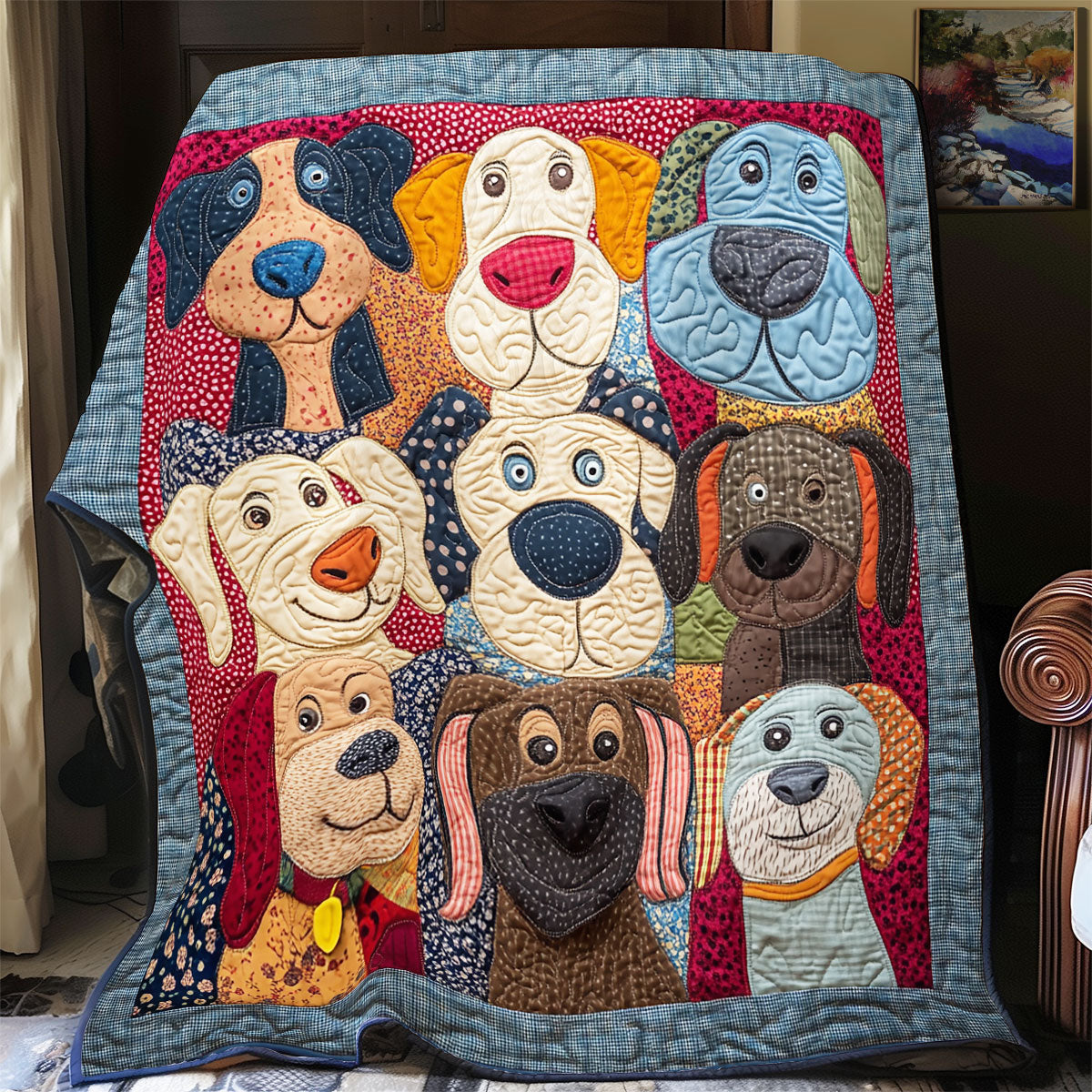 Lustige Hundedecke