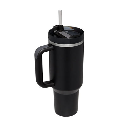 Isolierender Becher mit Griff und Strohhalm | 40 oz