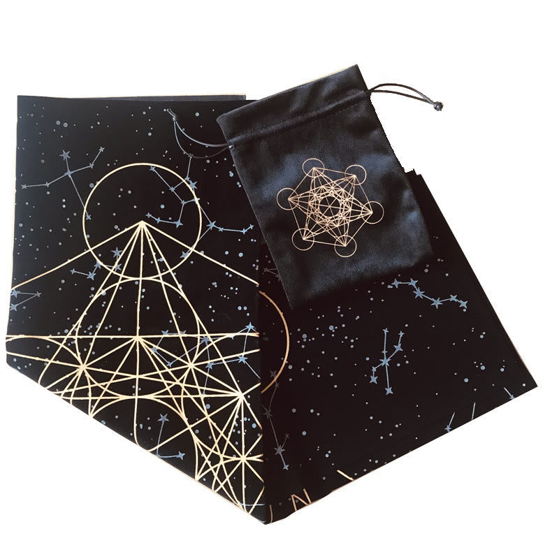 Frendorf Metatrone's Cub Crystal Grid Tischdecke Wandteppich