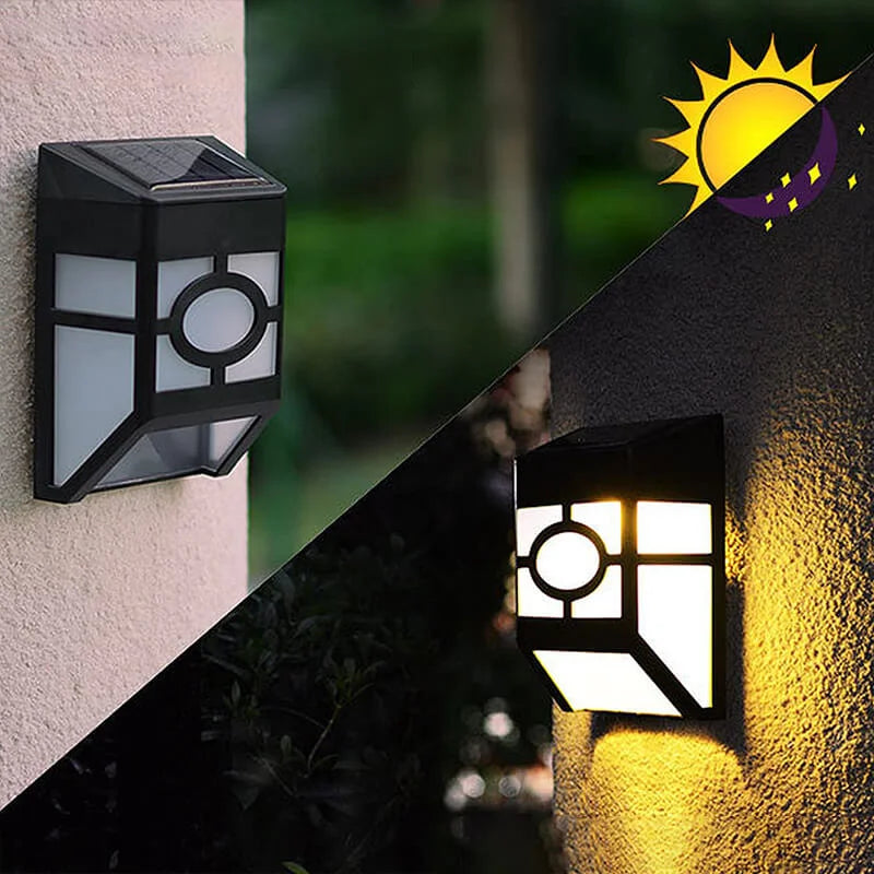 Frendorf | SolarLoom Outdoor LED Wandleuchten | Solarbetrieben | Wetterfest | Perfekt für Garten & Terrasse (2er-Set)
