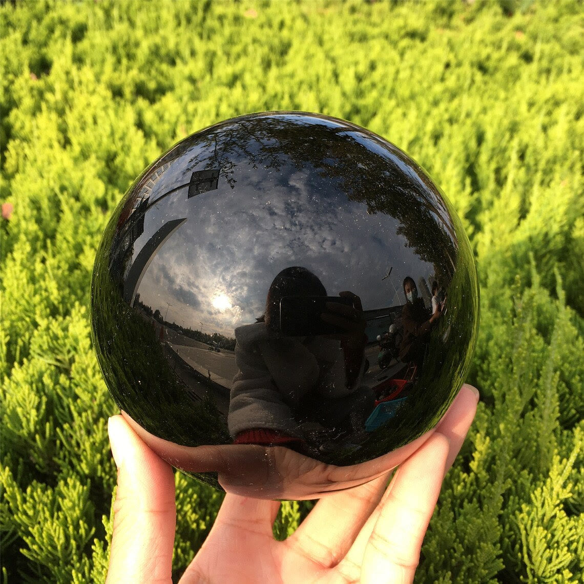Frendorf Obsidian Kristallkugel Dekoration