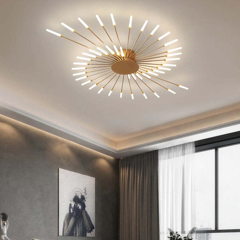 Frendorf | StarBurst Feuerwerk Deckenleuchte | Moderne LED Pendelleuchte | Stimmungsvolles Dekolicht für Zuhause