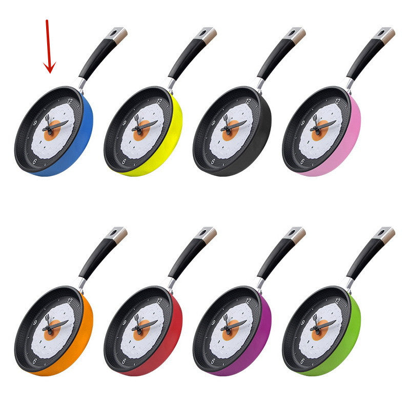 Frendorf | FryTime Spiegelei-Pfannen-Wanduhr | Stummuhr | Einfache Wanduhr | Kreatives Design für Küche & Zuhause