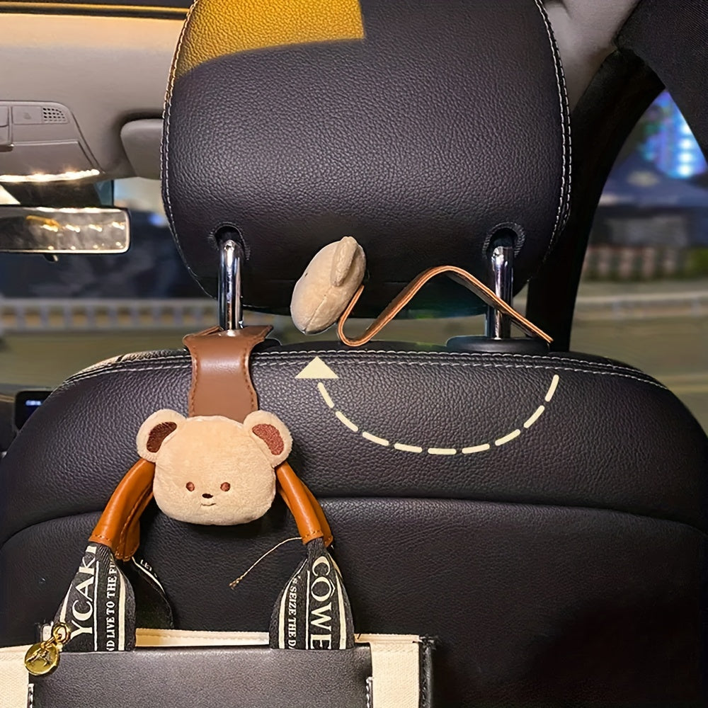 Frendorf | Auto-Rückenlehnenhaken mit Bärendesign – Praktische Aufbewahrung für unterwegs (1+1 Gratis)
