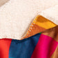 Korallfleece-Decke – Wendbare dicke Sherpa-Decke mit buntem kariertem Muster
