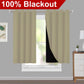 Klassische Blackout-Vorhänge mit Ösen – Thermisch isolierter, nicht bleichbarer Stoff für Wohnzimmer, Schlafzimmer, Küche, stilvolle Wohnkultur