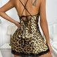 Frendorf | SilkLuxe Leopard Seiden-Nachthemd | Eleganter Schlafkomfort | Luxus Nachtwäsche für Damen