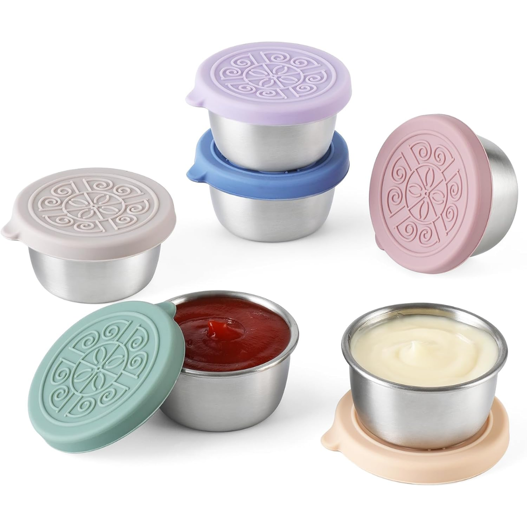 Frendorf | Auslaufsichere Saucenbecher aus Edelstahl (6 Stück) – FlavorPods