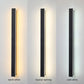 Lineare schwarze minimalistische LED-Außenwandleuchte
