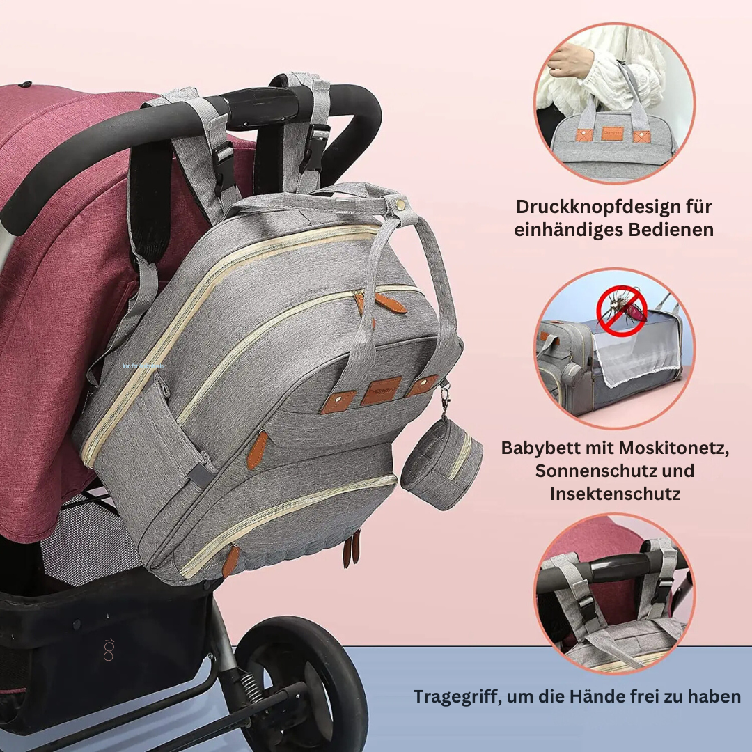 Frendorf | 2-in-1 Baby Rucksack mit integriertem Wickelbett