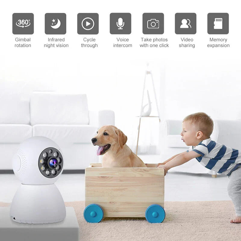 1080P PTZ Außen-IP-Sicherheitskamera mit Infrarot-Nachtsicht, Bewegungserkennung, Zwei-Wege-Sprechverbindung und APP-Remote-Steuerung