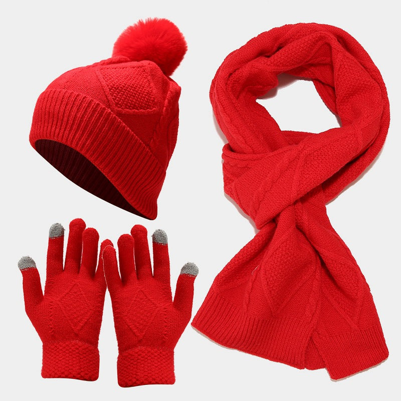 Frendorf | Dreiteiliges Set aus Herbst- und Wintermützen, Schals und Handschuhen