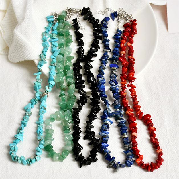 Frendorf | Stilvoll Geformte Polierte Kristall-Halskette - Lina