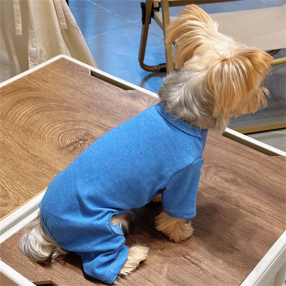 Gemütlicher Hunde-Pyjama - Weiche und kuschelige Ganzkörper-Haustierschlafkleidung