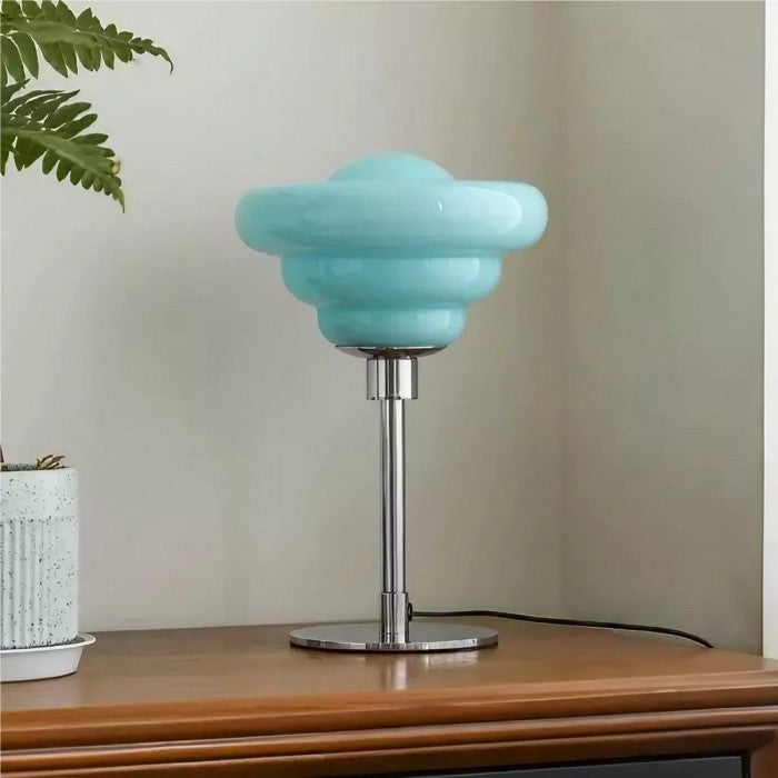 Frendorf | LumaRipple Tischlampe aus strukturiertem Glas