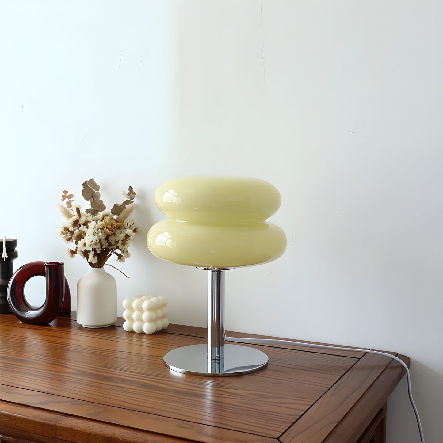 Italienischer Designer Glas Ei Tarts LED Tischlampe