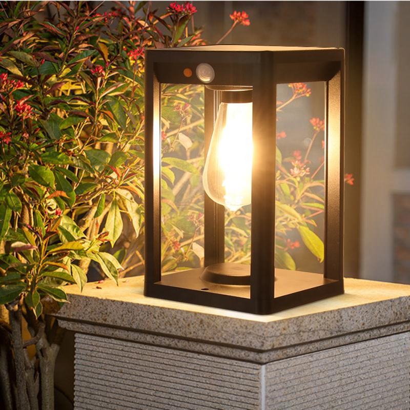 Frendorf | VeroLight Solar Säulenlampe | Solarbetrieb | Wetterfest | Außenbeleuchtung für Garten & Terrasse