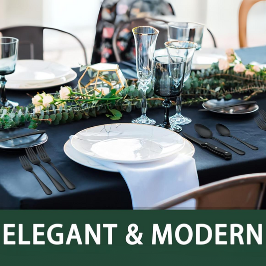 Frendorf | 24-teilige schwarze Besteckset aus Edelstahl