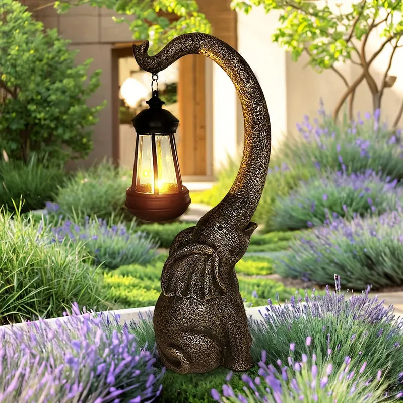 Frendorf | SolarElegance Solar Gartenlampe Enchanted Elephant | Stimmungslicht für Außen | Umweltfreundlich | Garten Deko Lampe
