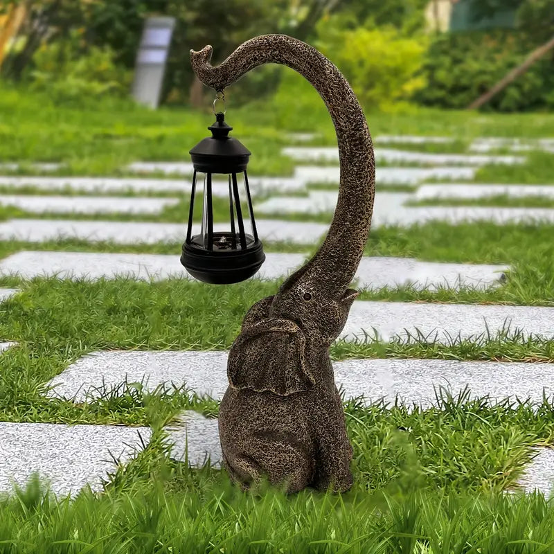 Frendorf | SolarElegance Solar Gartenlampe Enchanted Elephant | Stimmungslicht für Außen | Umweltfreundlich | Garten Deko Lampe