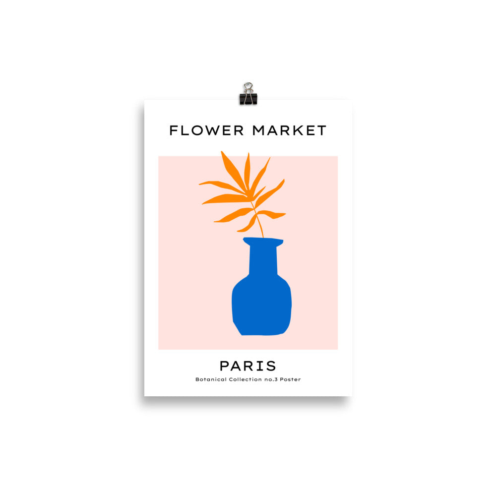Blumenmarkt - Paris - Palme in der blauen Vase