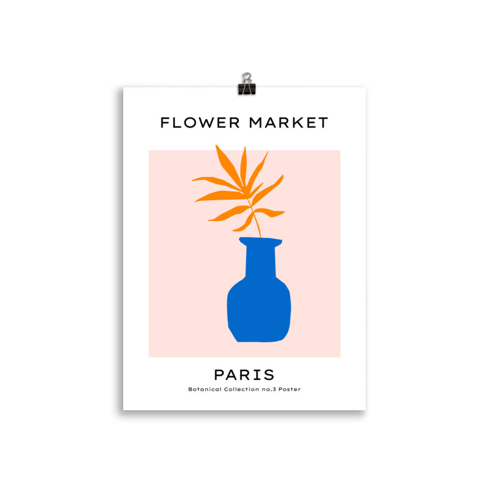 Blumenmarkt - Paris - Palme in der blauen Vase