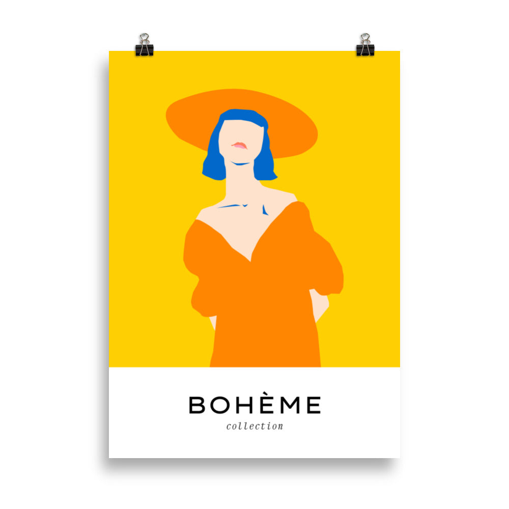 Boheme-Frühling-Damen mit einem Hut