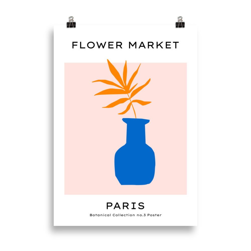 Blumenmarkt - Paris - Palme in der blauen Vase