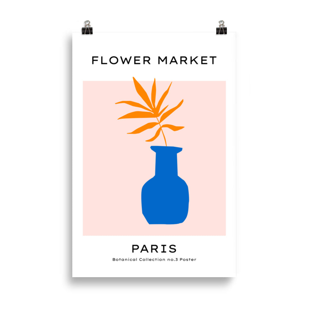 Blumenmarkt - Paris - Palme in der blauen Vase