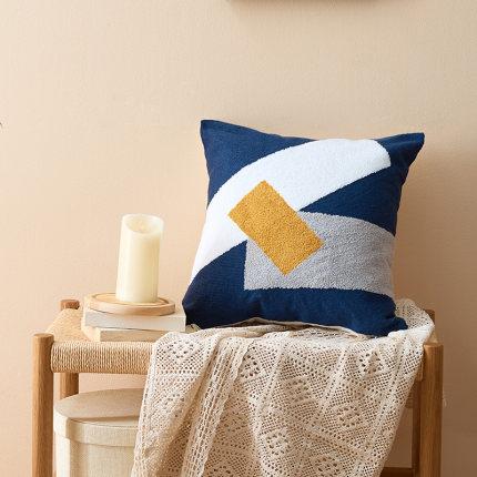 Frendorf | BohoStitch Abstrakte Kissenbezüge | Bestickte Boho-Formen | Dekoration für Wohnzimmer & Schlafzimmer