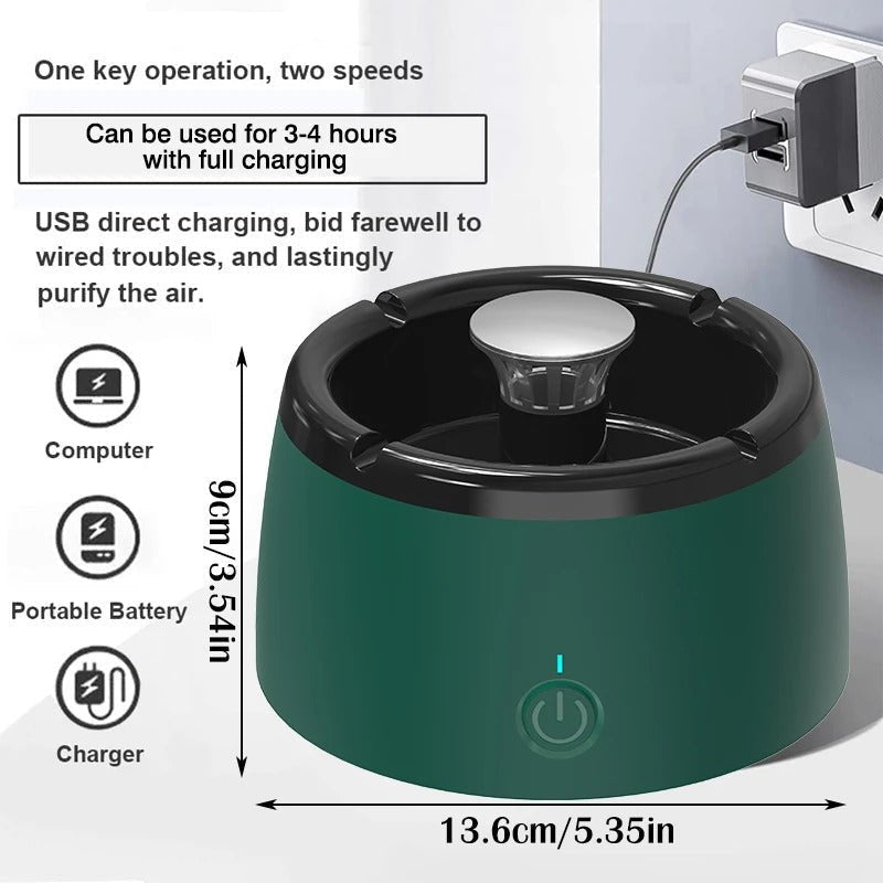 Geruchloser Rauchfreier Aschenbecher - Tragbarer Rauchfänger mit Duftfilter