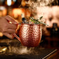 Frendorf | Moscow Mule Fässer kupferbeschichtete Becher – elegante 60ml rosegold glatte Mini-Tassen, perfekt zum Servieren von Cocktails, Espresso oder Shots, langlebige Edelstahlkonstruktion mit einem stilvollen und zeitlosen Design.