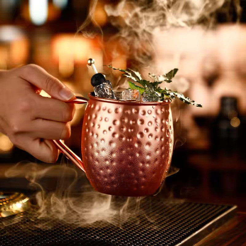 Frendorf | Moscow Mule Fässer kupferbeschichtete Becher – elegante 60ml rosegold glatte Mini-Tassen, perfekt zum Servieren von Cocktails, Espresso oder Shots, langlebige Edelstahlkonstruktion mit einem stilvollen und zeitlosen Design.