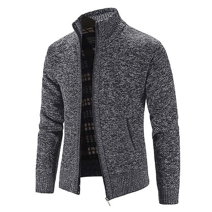 Frendorf | Stylischer Zipper-Strickpullover für Herren (italienisches Design)