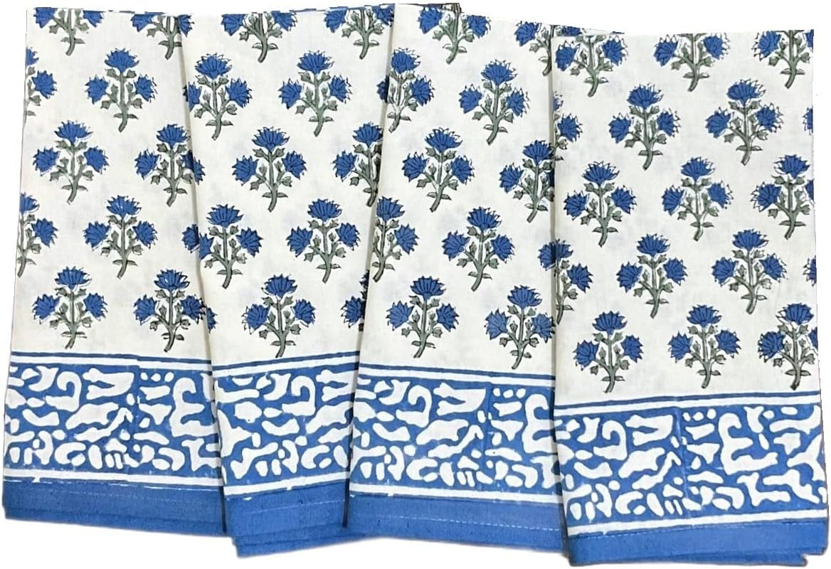 Frendorf | ATOSII 'Kohinoor' Heimwäsche 100% Baumwolle Stoffservietten - 20 X 20 Zoll (Weiß) Übergroße DINNER-SERVIETTEN - Set von 4 - Handgefertigt mit Goldsatinrand - Weiche Servietten perfekt zum Verschenken