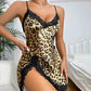 Frendorf | SilkLuxe Leopard Seiden-Nachthemd | Eleganter Schlafkomfort | Luxus Nachtwäsche für Damen