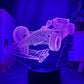 Frendorf | SpeedLight Formel-1 3D-Illusionslampe | Farbwechsel-Modus | LED Nachttischlampe | Deko für Motorsportfans