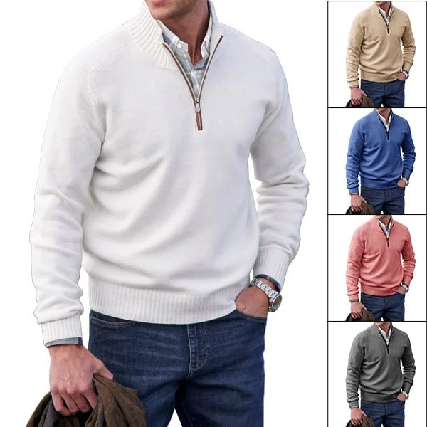 Frendorf | Herren  Basic Pullover mit Reißverschluss