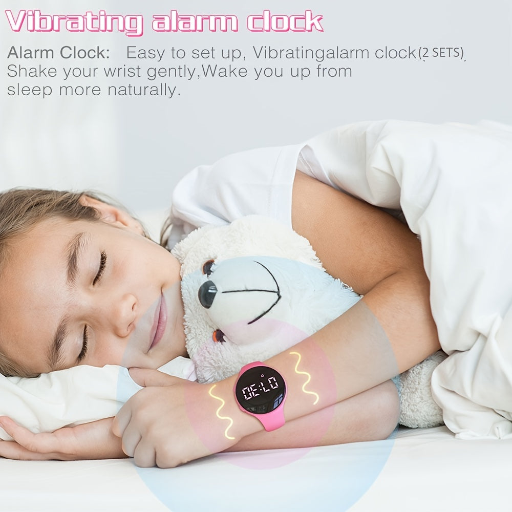 Frendorf | LED Digitaler Schrittzähler Uhr mit Vibrationsalarm – Fitness Tracker für Kinder