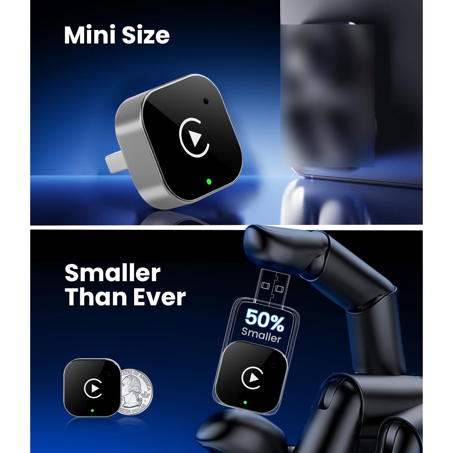 Frendorf | 2-in-1 Wireless CarPlay & Android Auto Adapter – Plug & Play Schnell Verbunden